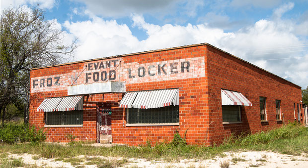 Food locker from back in the day in Evant, Texas