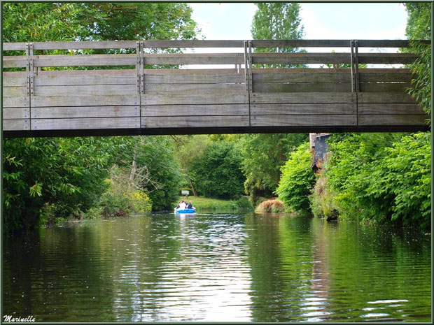 Pont de bois enjambant Le Trieux à Pontrieux, Côte d'Armor (22)  