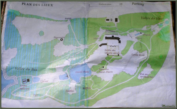 Plan du parcours des Jardins du Kerdalo à Trédarzec, Côtes d'Armor  (22) - cliquez sur image pour agrandir