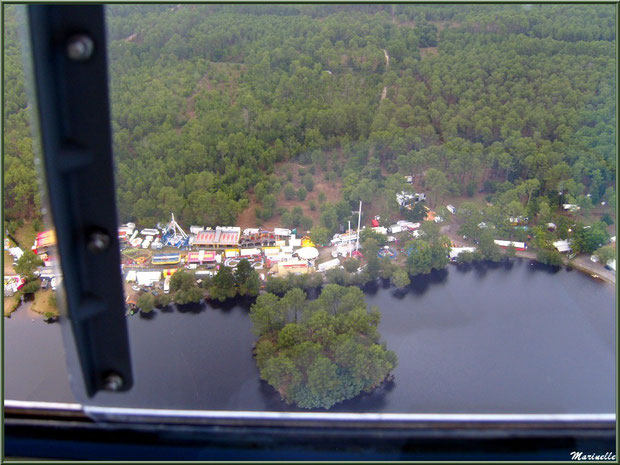 Le Lac de la Magdeleine en fête à Gujan-Mestras vu du ciel (Bassin d'Arcachon)