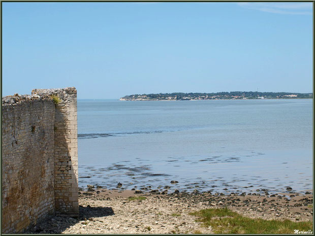 Vue sur La Gironde et Meschers-sur-Gironde depuis les fortifications de Talmont -sur-Gironde, Charente-Maritime