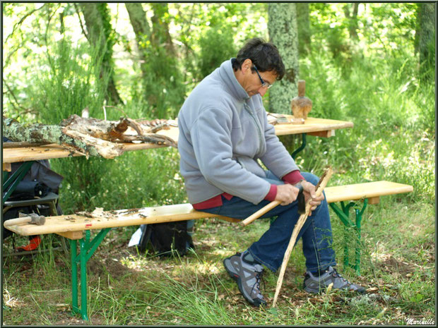 Atelier de sculpture sur bois à la Fête de la Nature 2013 au Parc de la Chêneraie à Gujan-Mestras (Bassin d'Arcachon)