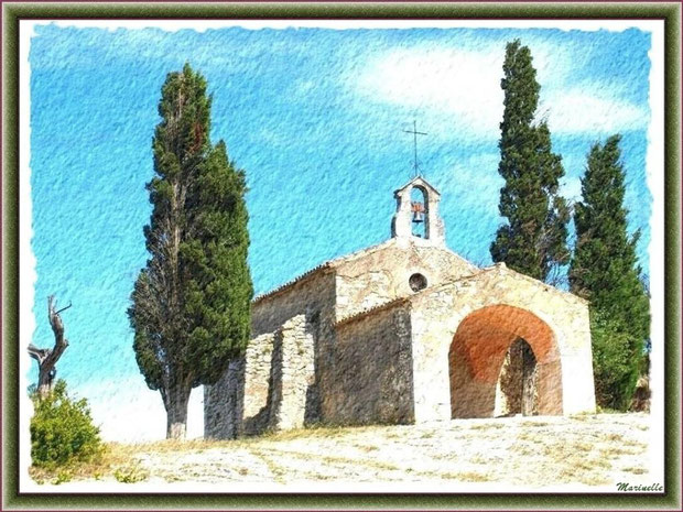 La chapelle Sainte Sixte à la sortie du village d'Eygalières dans les Alpilles (Bouches du Rhône)