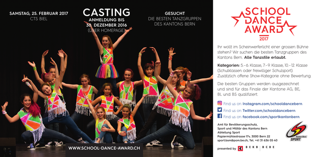 Flyer School Dance Award Bern