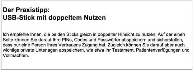 USB-Stick mit Doppeltem Nutzen