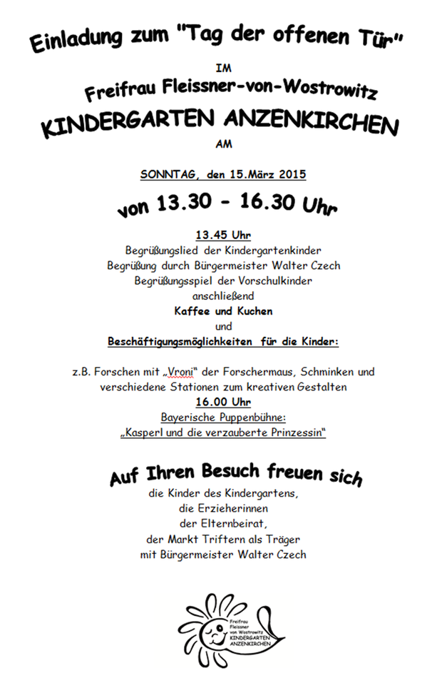 Kindergartenjahr 2014/2015 - Markt Triftern
