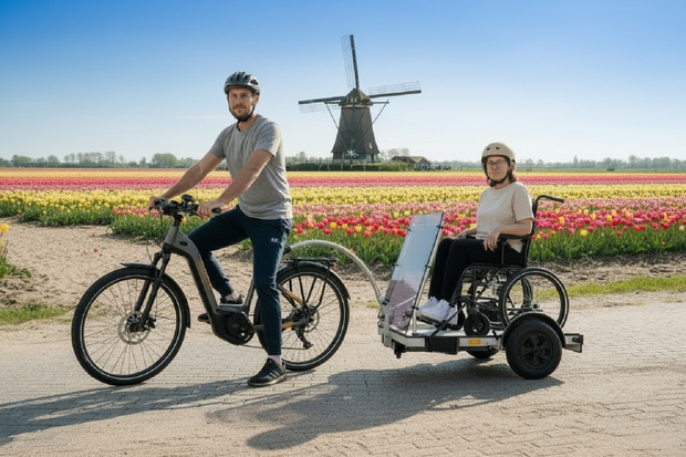 Liberty-piggyback 73 Griffin fietsaanhanger voor rolstoelen
