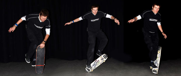 50/50, No-Hand-50/50, Crossfoot-Pogo, Guenter Mokulys.