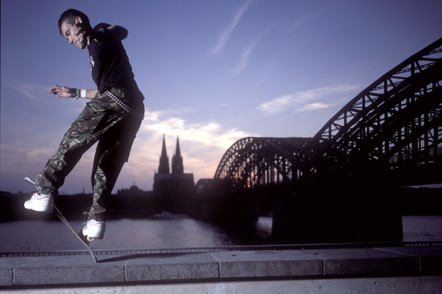 No-Hand 50/50 am Rhein in Köln, Guenter Mokulys