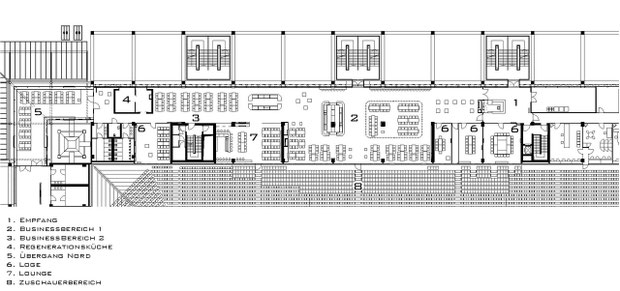 rhein energie stadion köln visualisierung 3dpixel company büroräume VIP lounge drahtler architekten planungsgruppe dortmund grundriss