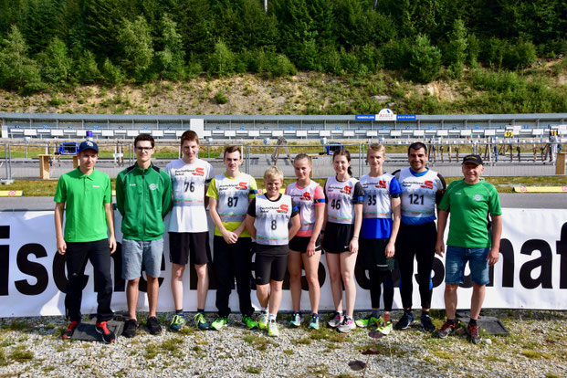 Team Sommerbiathlon Wörnitz - Simon Scharf, Michael Raab, Sebastian Dänzer, Lukas Wuzel, Nico Leopoldseder, Alina Leopoldseder, Saskia Dänzer, Fabian Scharf, Matthias Raab, Christoph Wuzel - Sommerbiathlon Schützen SG Wörnitz Schützengilde