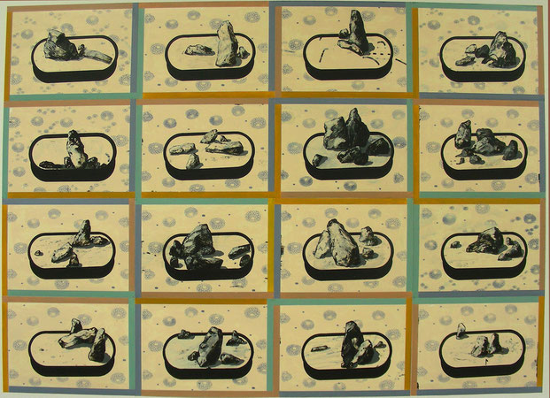 "16 exotische Landschaften" , 2008, 200 x 280 cm, Öl auf Karton