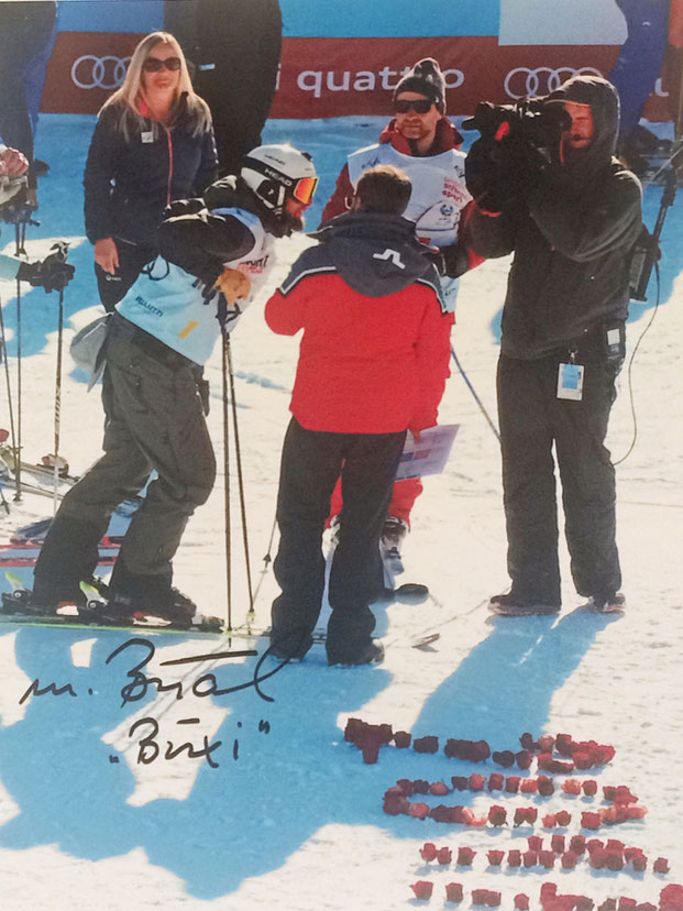 Marco 'Büxi' Büchel Liechtenstein, retired, won 4 World Cup Races, 2nd World Championship 1999 Giant Slalom, Picture taken at Charity Race World Championship St. Moritz 2017, Autograph by Mail