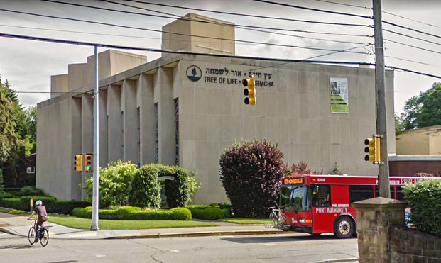 Ort des Geschehens: Synagoge „Tree of Life“ in Pittsburgh. Am Schabbat fand hier das Massaker statt. 