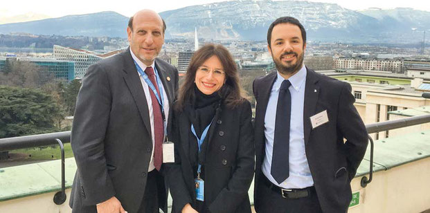 oben Kämpfen gemeinsam gegen Antisemitismus: Gary P. Saltzman, President B‘nai B‘rith International (r.), Anita Winter und Daniel Citone, Präsident B‘nai B‘rith Europe.                        Foto B‘nai B‘rith