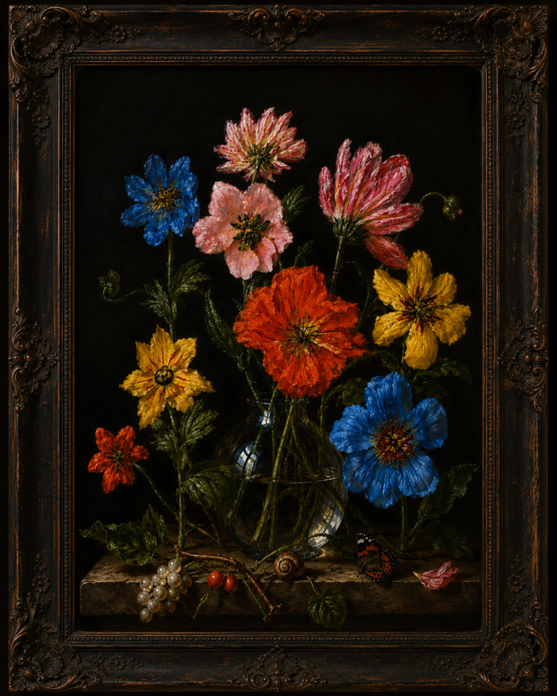 Blumenstilleben in der Art von de Heem. (c) EM