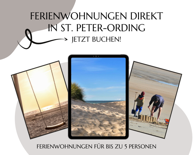 Ferienwohnungen direkt in St. Peter-Ording und Umgebung für bis zu 5 Personen