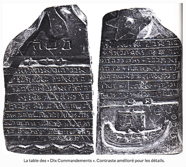 table des dix commandements 