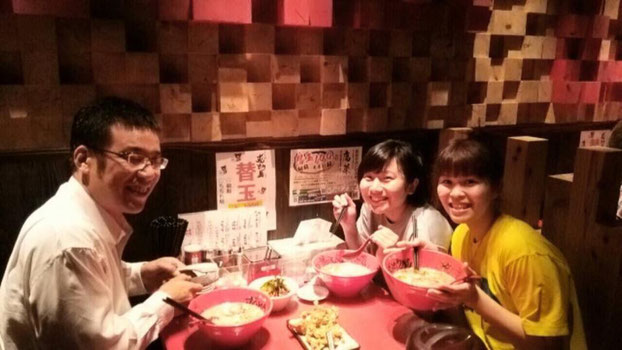 (左)バスケ仲間のお父さん、(中央)先輩&親友、(右)田中選手