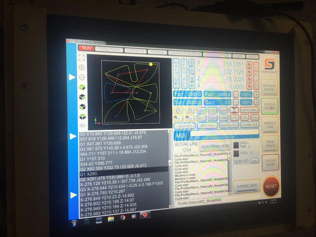 Our CNC was working nonstop - lots of lines of code...