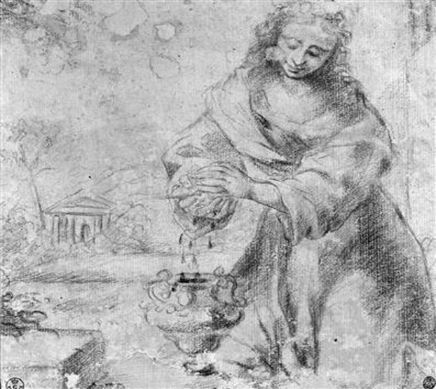 Felice Ficherelli, "Santa Prassede", ©Gabinetto Disegni e Stampe, Uffizi Firenze, N. Inv. N. 3705 S
