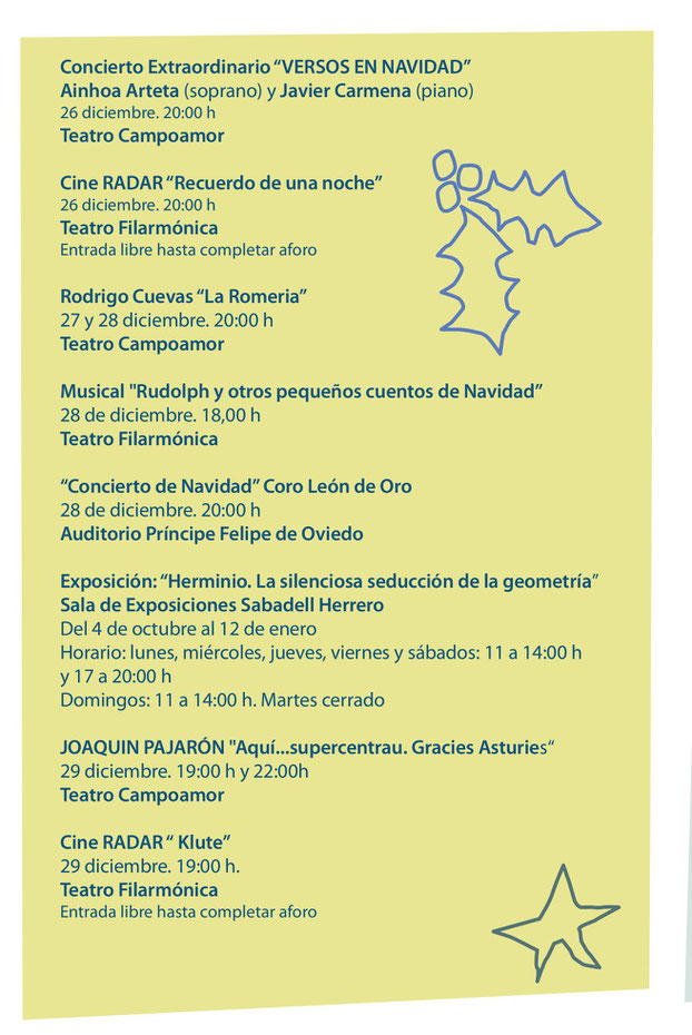 programacion navideña en oviedo