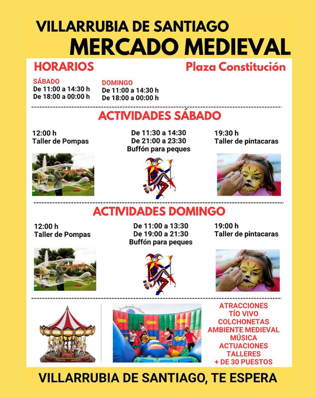 Programa del Mercado Medieval de Villarrubia de Santiago