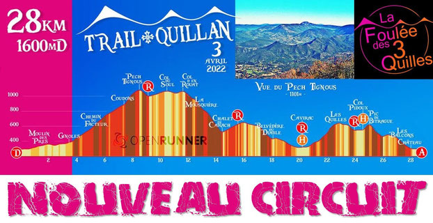 Trail Quillan - nouveau circuit 28km