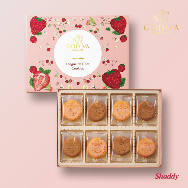 GODIVA（ゴディバ）で人気のラングドシャクッキーからあまおう苺