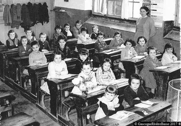 école des filles plaisance du gers élémentaire primaire rue sainte-quitterie annés 50