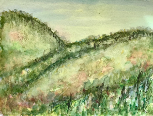 Grüne Hügel (30 x 40 cm)
