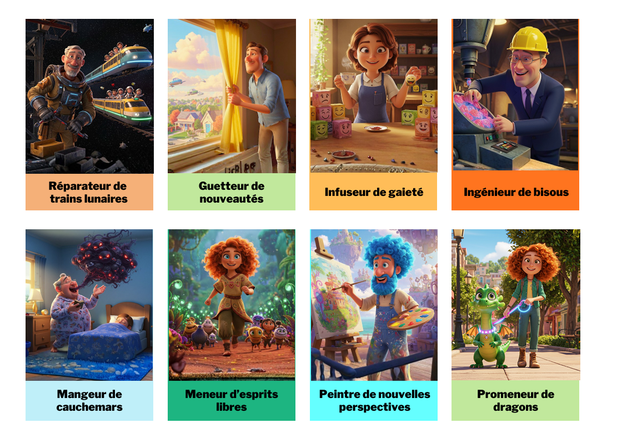 Crazy Jobs. Métiers farfelus. Jeu de cartes gratuit. PDF gratuit. Barbara Dufour. Activité brise glace gratuite. Animation. Philosophie pour enfants. Compétences psychosociales.
