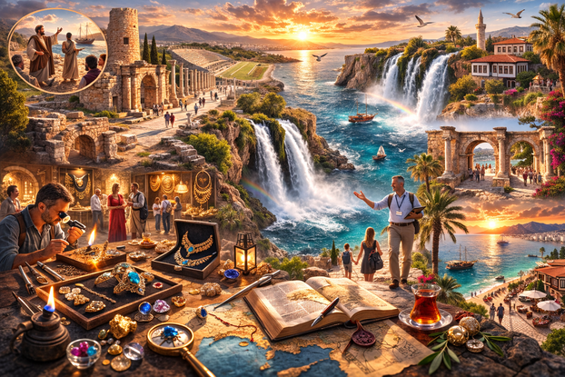 7. Tag: Perge – Düden Wasserfälle – Antalya (Altstadt & Hafen) Der Anfang der Mission in Kleinasien