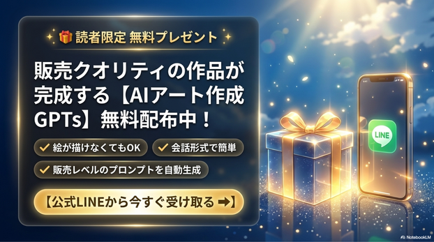 質問に答えるだけで、販売クオリティのAIアート作品が完成するGPTsを無料配布中！