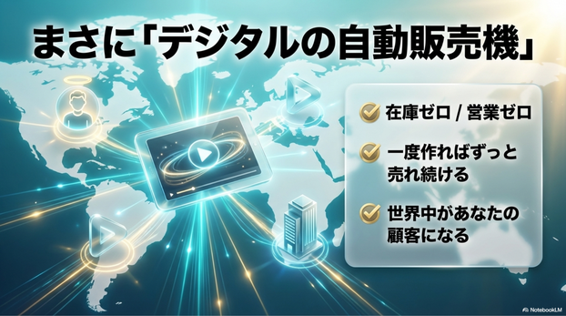 👉 12秒の動画を作って並べるだけ  これだけで👇  ・ストックサイトで販売できる ・放置で収益が発生する ・資産として積み上がる  まさに…   👉 デジタルの自動販売機