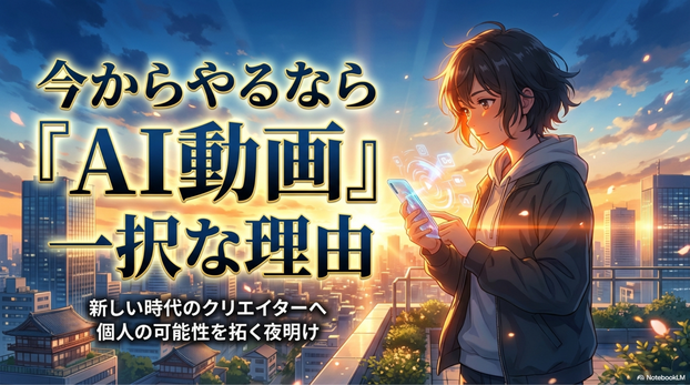 AIで何をやるか迷っている人へ 今から始めるならAI動画一択