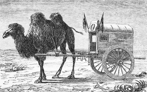 Ma voiture en Mongolie. Victor Meignan (1846-) : De Paris à Pékin par terre. Plon, Paris, 1877.