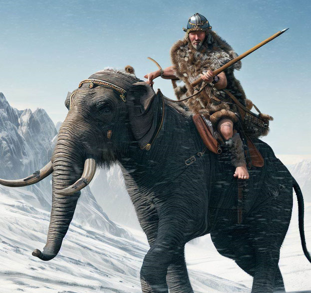 Hannibal riding an elephant