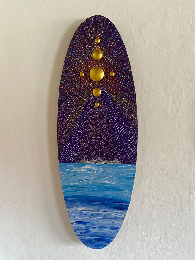 2022 - Acryl on wood - 80x30cm - Paradise Island - Preis auf Anfrage - price on request - free for sale