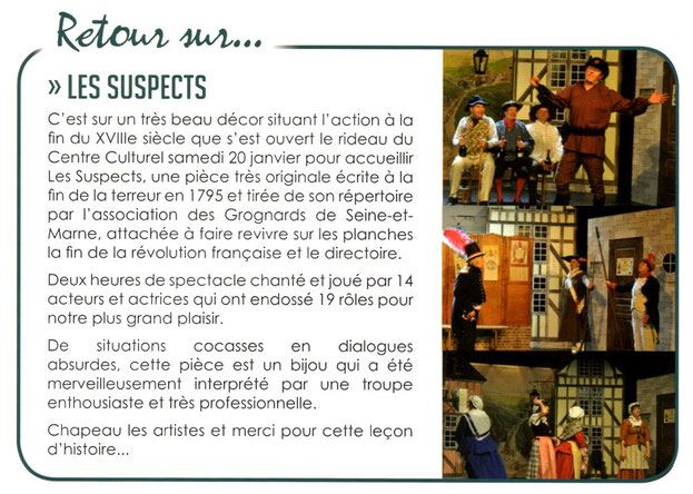 Les Susppects article magazine SAINT-SOUPPLETS Infos n°176 du 14 février 2018