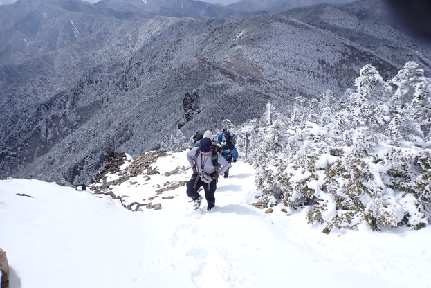 天狗岳　雪山　登山　ガイド　