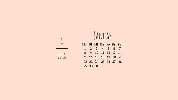 Januar Wallpaper 2: Minimalistisches Design RiekesBlog.com