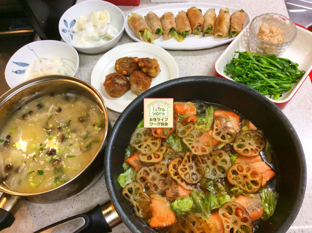 大阪兵庫で家事代行サービスで食事作り家政婦夕食作りで鮭の有効利用料理