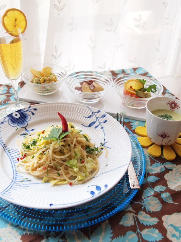 春キャベツのパスタ