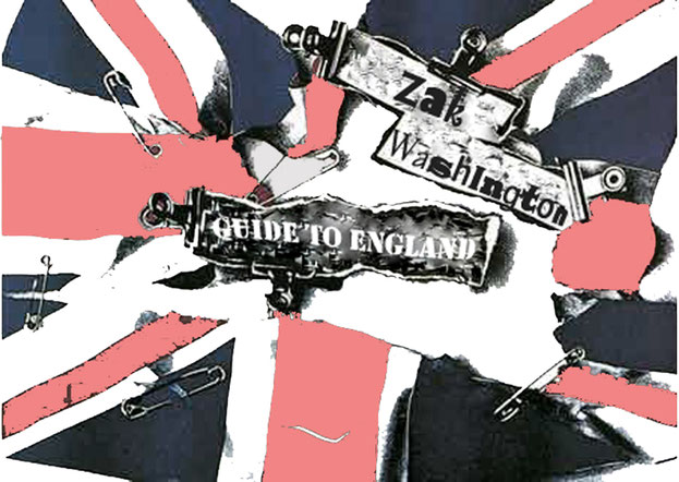 graphic with a torn up and dirty union jack flag - punk style