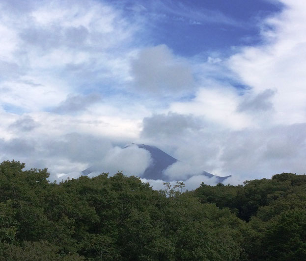 少年の家から富士山