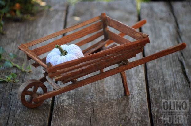 wooden decorative whelbarrow