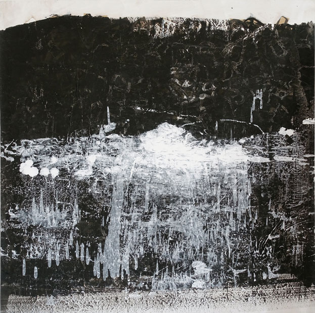 "17-107" - acrylique sur krafts encollés - 150 x 150 cm - 2017