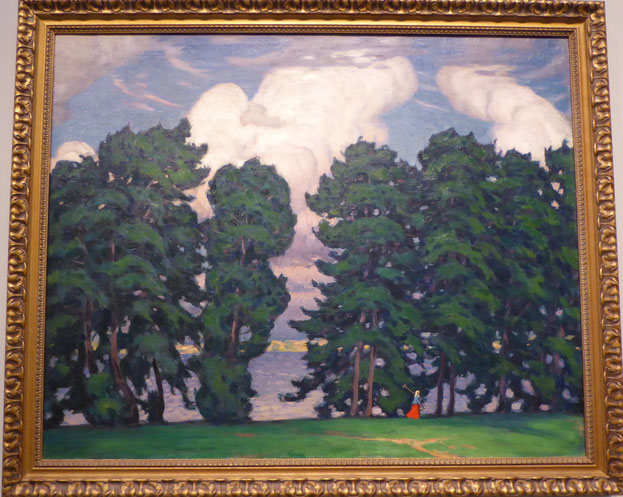 湖畔の木々、（カルポカス、1914以前、Museé national des beaux-arts M.K.Ciurlionis）