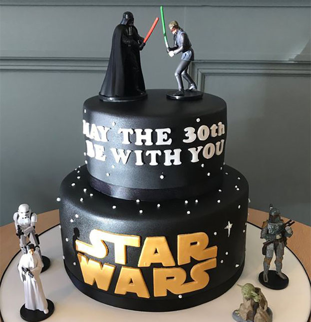 pastel de star wars para hombre